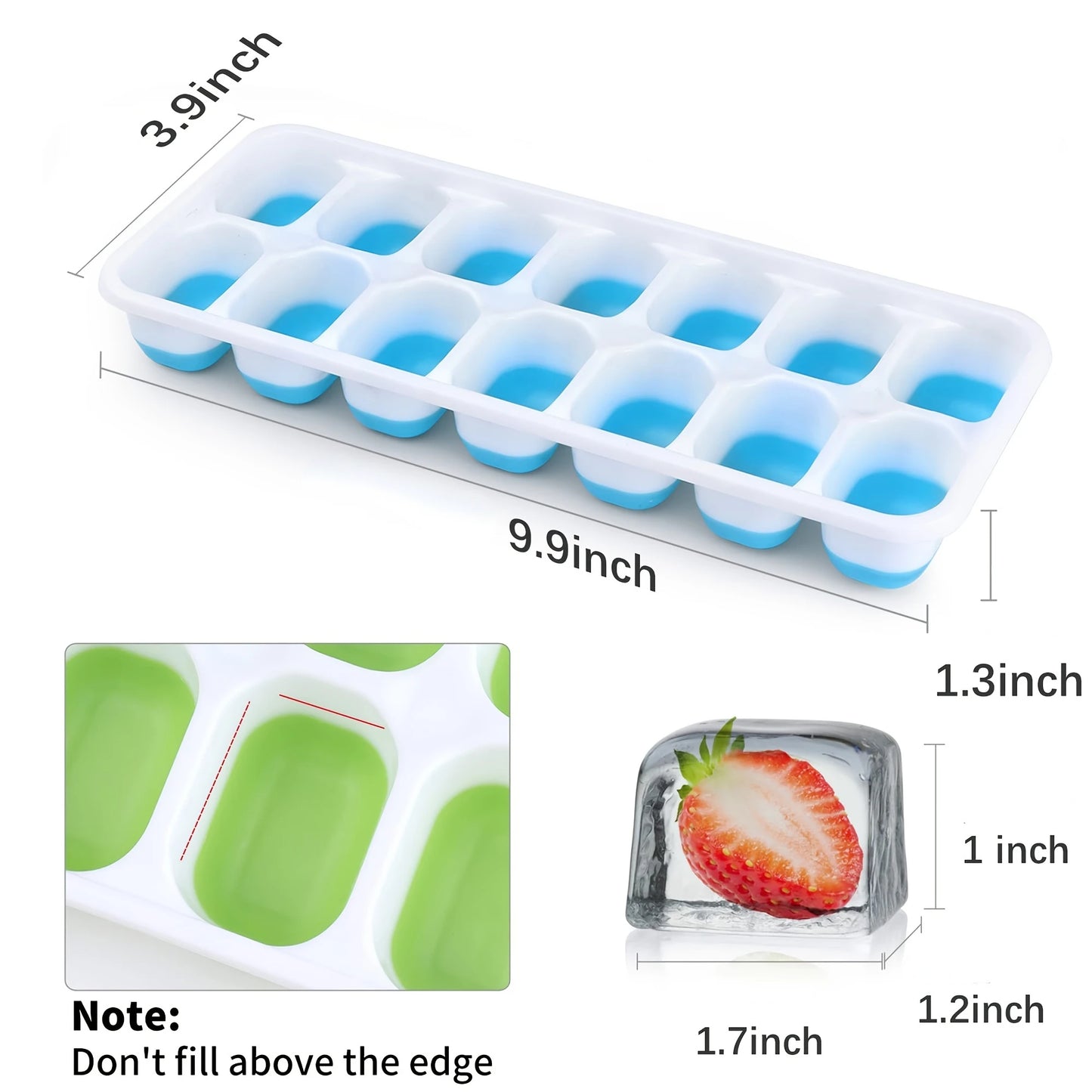 1pcs Silicone Ice Cube Mold.